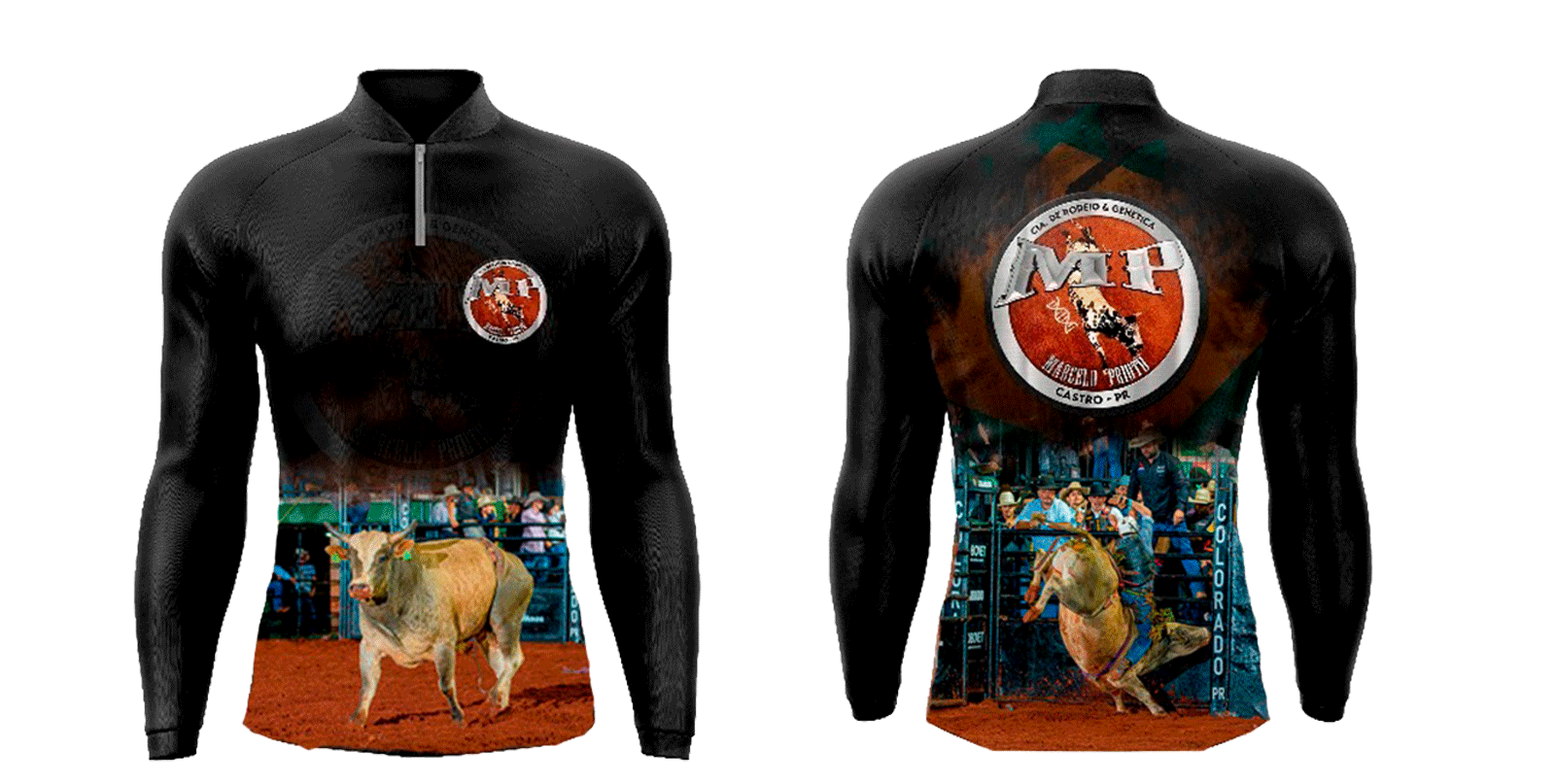 Detalhe da camisa Delta, linha rodeio
