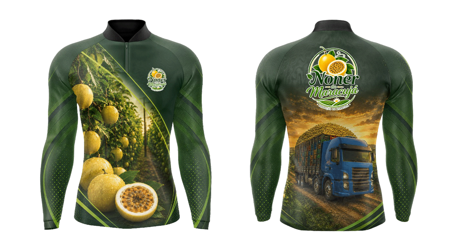 Camisa Delta personalizada, linha agro, produção de maracujá